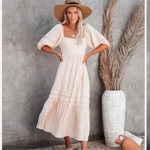 vici cream dress large